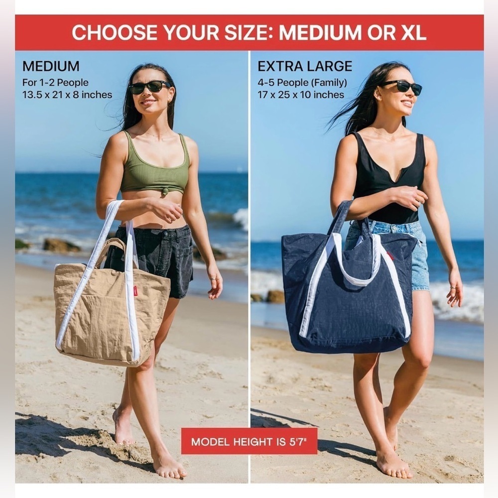 Bodysurf Beach Bag Waterproof Sunproof Packable Foldsble Bag XL Sand NWT - Picture 4 of 6